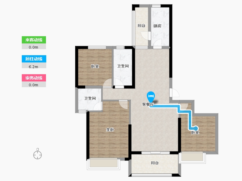 湖北省-荆州市-信达·江城壹号-101.95-户型库-动静线