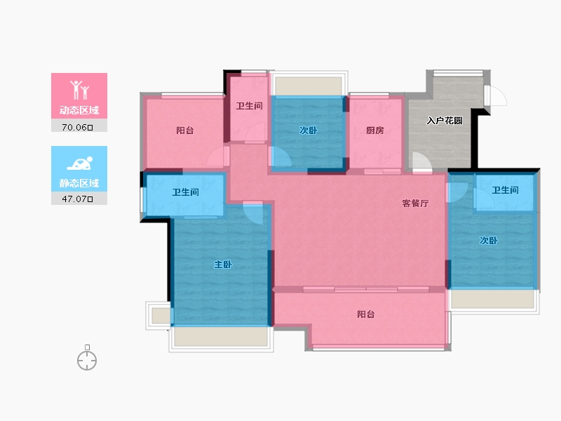 云南省-昭通市-镇雄伴山智慧生态城-113.26-户型库-动静分区