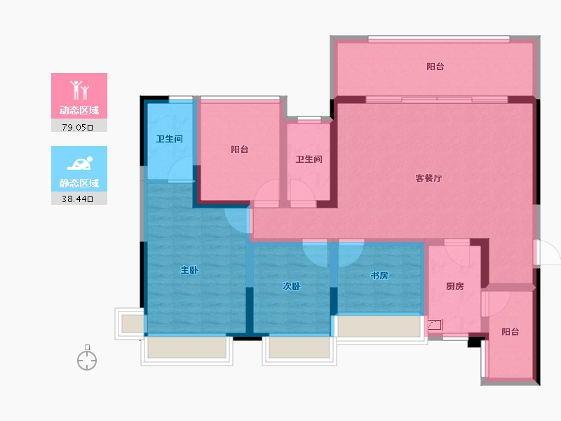 云南省-昭通市-镇雄伴山智慧生态城-104.00-户型库-动静分区