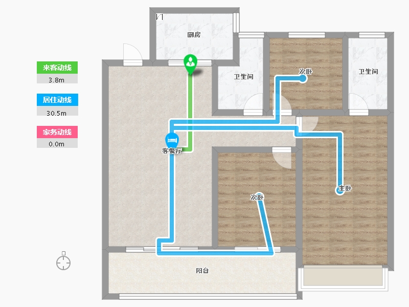 山东省-枣庄市-滕州凯润花园-109.91-户型库-动静线