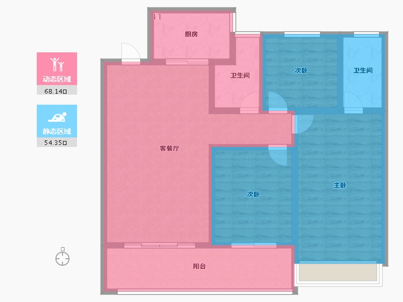 山东省-枣庄市-滕州凯润花园-109.91-户型库-动静分区