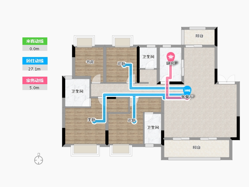 湖南省-衡阳市-中建和城壹品-127.66-户型库-动静线