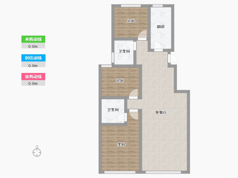 山东省-枣庄市-滕州凯润花园-89.30-户型库-动静线