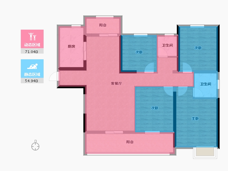 湖北省-黄石市-錦綉·御湖湾-112.06-户型库-动静分区