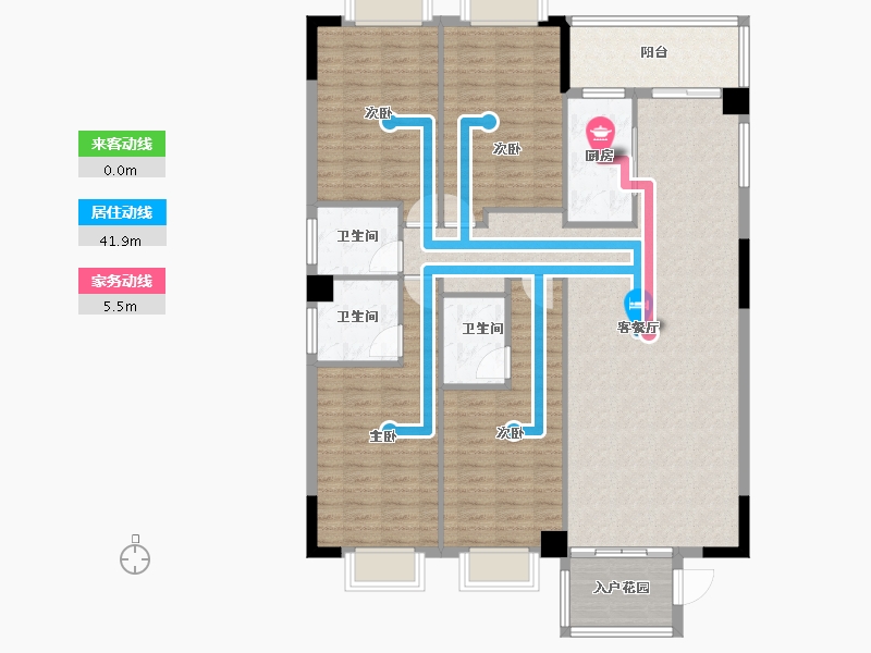 福建省-莆田市-凤达南湖佳园-135.27-户型库-动静线