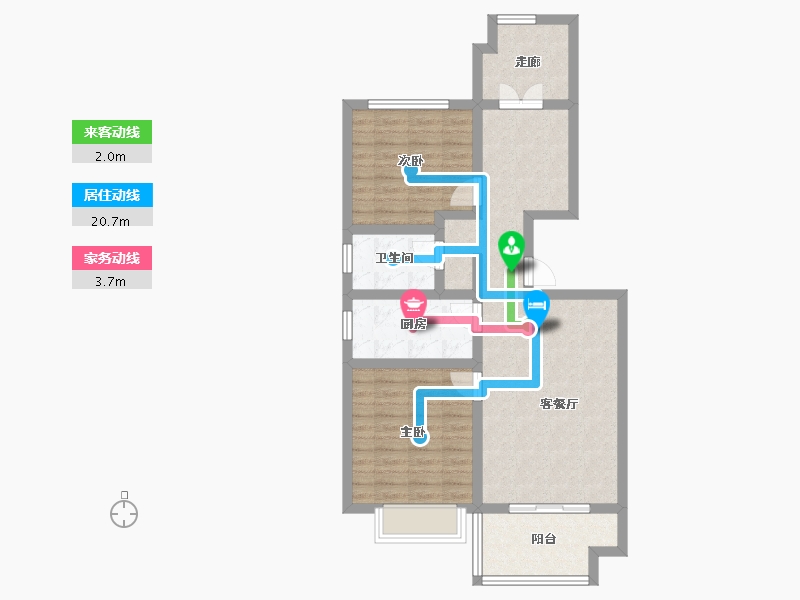 海南省-海口市-首开美墅湾-80.00-户型库-动静线