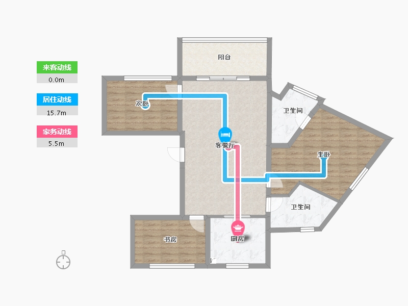 海南省-海口市-首开美墅湾-95.98-户型库-动静线