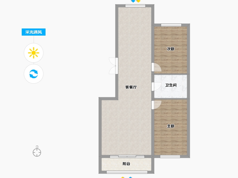 黑龙江省-黑河市-华泰東城御府-88.94-户型库-采光通风