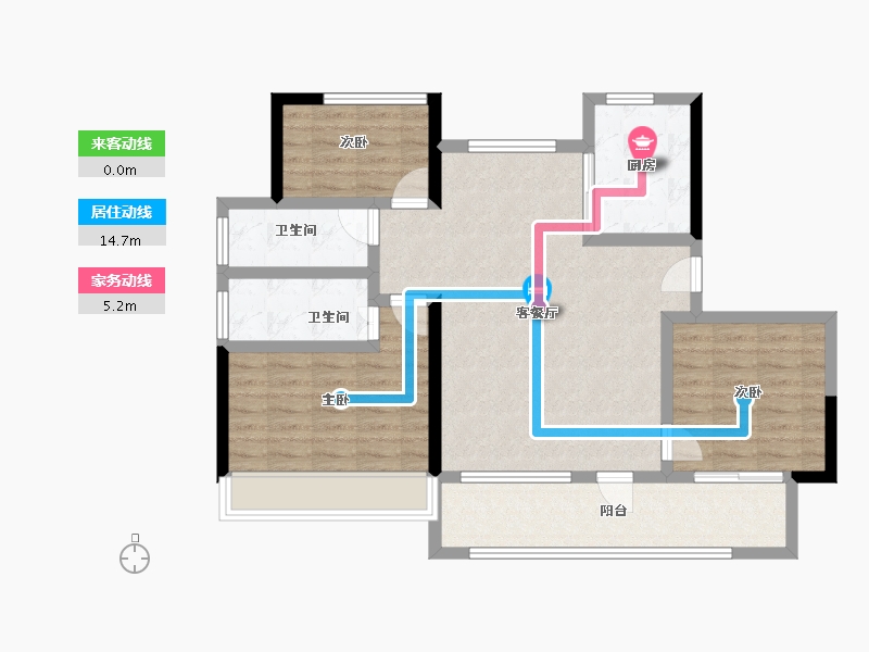 甘肃省-天水市-奥特莱斯·明月江南-89.33-户型库-动静线