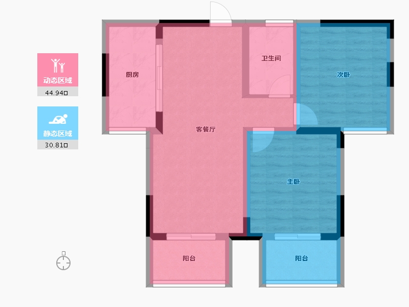 河南省-洛阳市-东展旖和园-67.20-户型库-动静分区