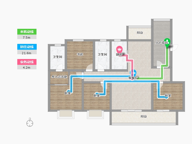 山东省-泰安市-智谷·时代云著-126.40-户型库-动静线