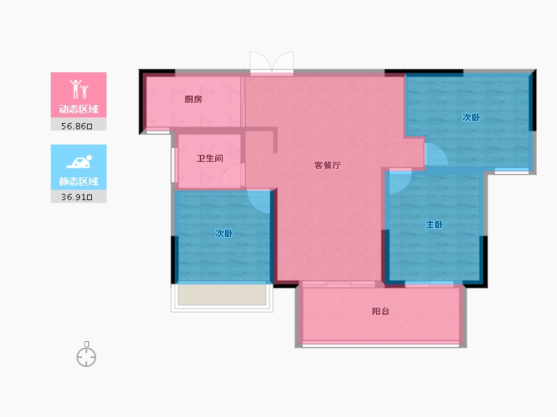 河南省-洛阳市-建业滨河赋-84.80-户型库-动静分区