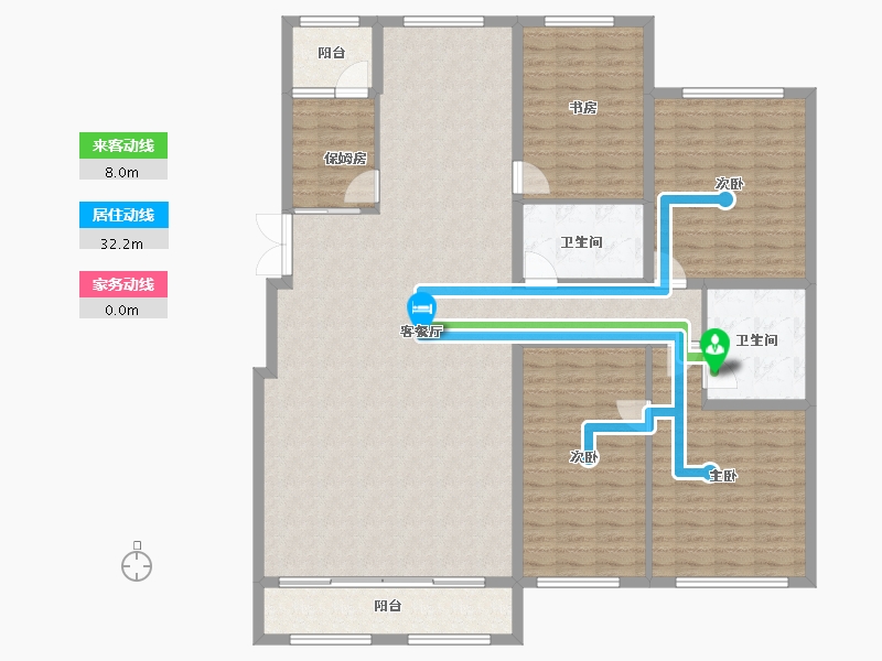 黑龙江省-黑河市-华泰東城御府-161.51-户型库-动静线