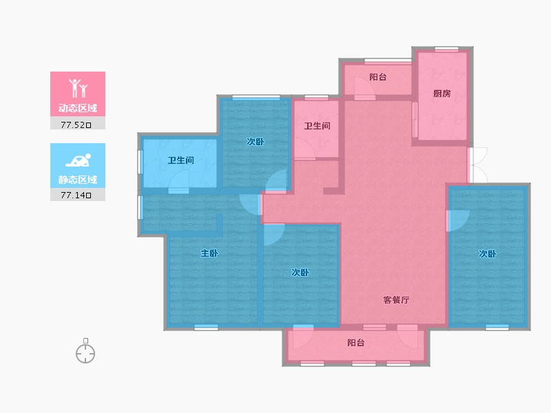 吉林省-通化市-世基·啤酒生态小镇-138.14-户型库-动静分区