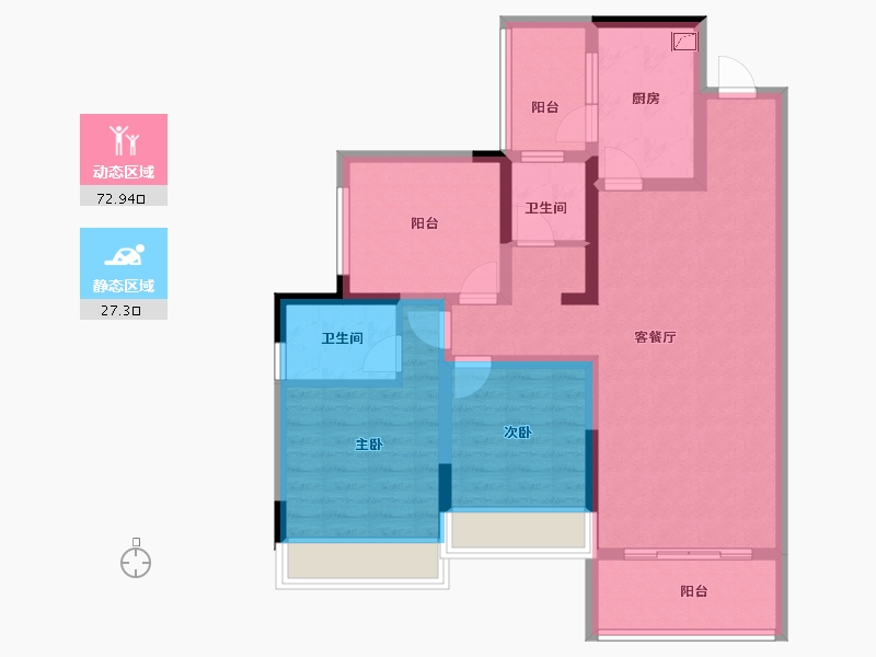 云南省-昭通市-镇雄伴山智慧生态城-88.01-户型库-动静分区