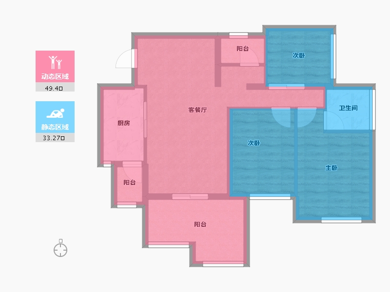 四川省-南充市-鸿通文德中央大境-73.21-户型库-动静分区