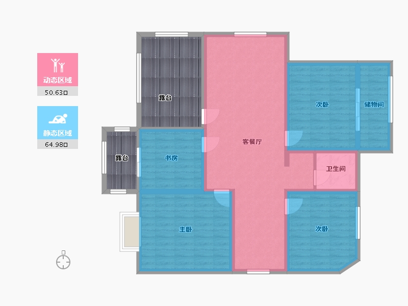 山东省-临沂市-兰陵社区-300.00-户型库-动静分区