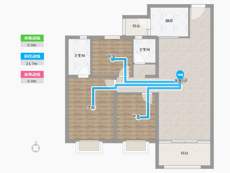 河北省-邯郸市-碧桂园天汇湾-104.00-户型库-动静线