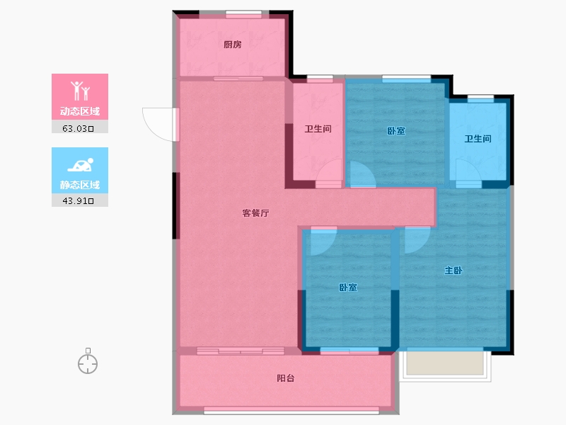 河南省-漯河市-昌建璟上-96.43-户型库-动静分区