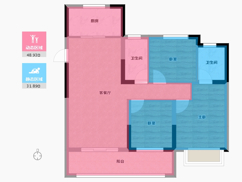 河南省-漯河市-昌建璟上-71.66-户型库-动静分区