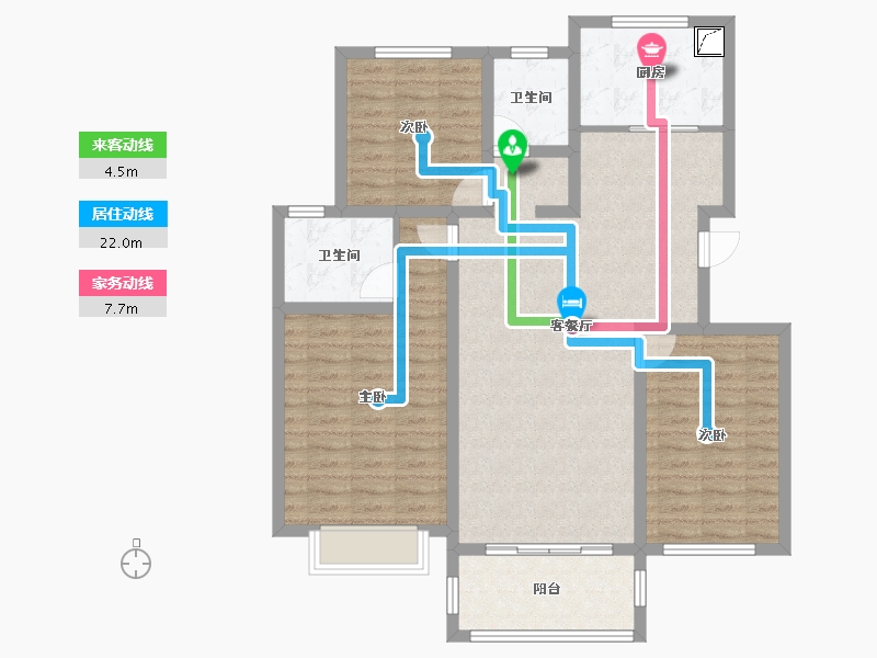 辽宁省-阜新市-东盛·阳光新城-103.99-户型库-动静线