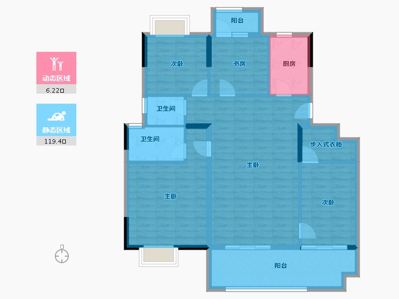 四川省-南充市-天恒蘭臺壹号-113.84-户型库-动静分区