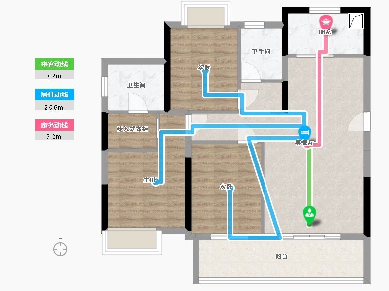 福建省-龙岩市-融创观樾台-89.00-户型库-动静线