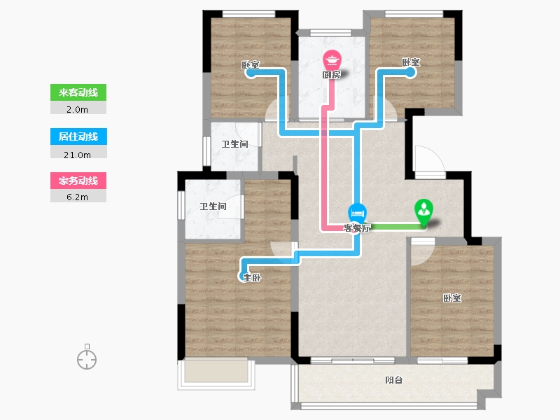 安徽省-阜阳市-阜南华安城-100.71-户型库-动静线