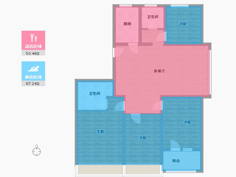 山东省-济宁市-孝养城-105.00-户型库-动静分区