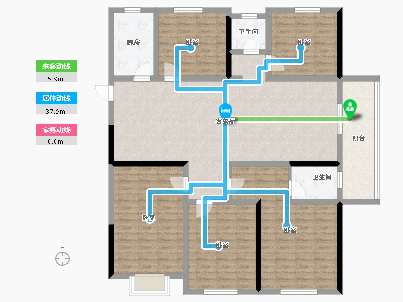 山东省-泰安市-融锦·锦华园-142.93-户型库-动静线