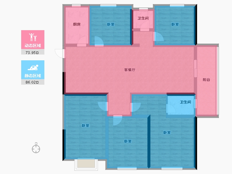 山东省-泰安市-融锦·锦华园-142.93-户型库-动静分区