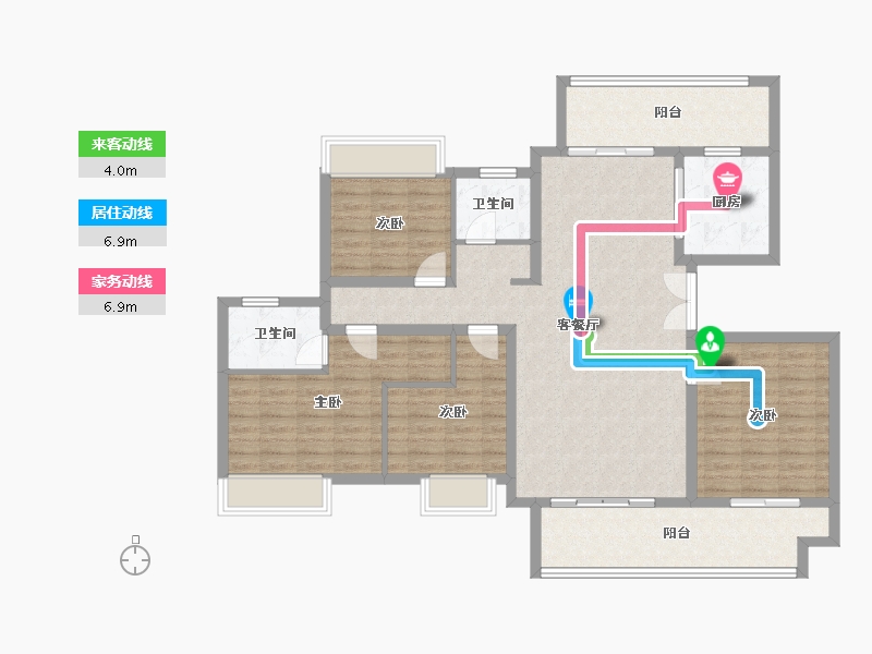 河南省-南阳市-新旭京华府[南苑]-123.32-户型库-动静线