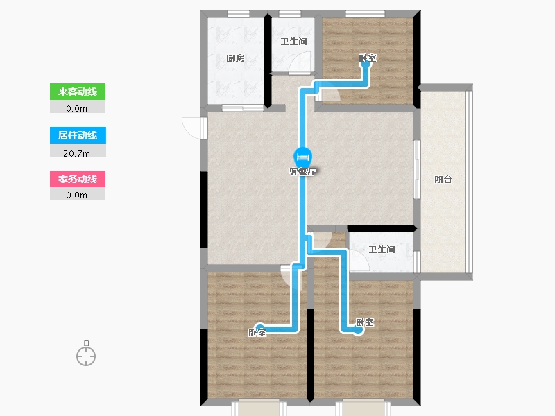 山东省-泰安市-融锦·锦华园-105.26-户型库-动静线