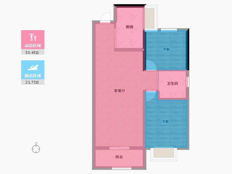 甘肃省-天水市-嘉元·观澜国际-64.17-户型库-动静分区