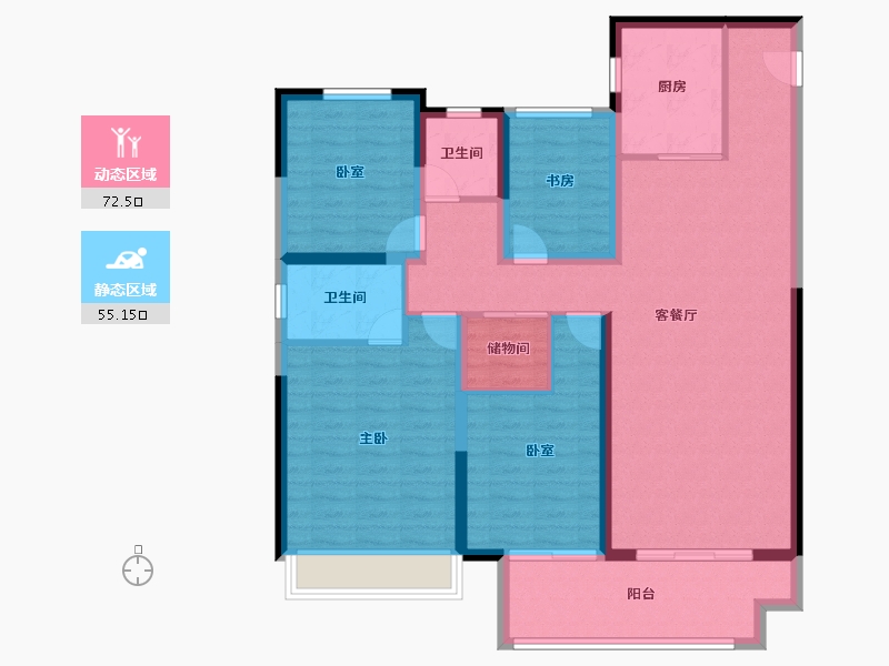 河南省-漯河市-悦璟学府里-114.40-户型库-动静分区