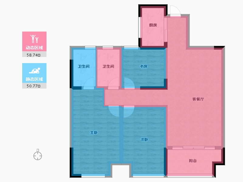 河南省-洛阳市-东展旖和园-97.68-户型库-动静分区