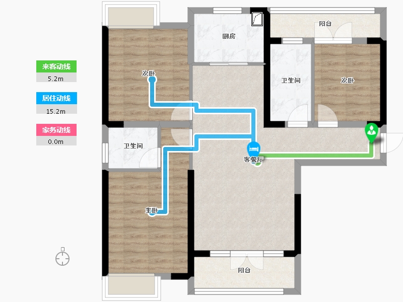 湖北省-咸宁市-兴旺学府-89.05-户型库-动静线