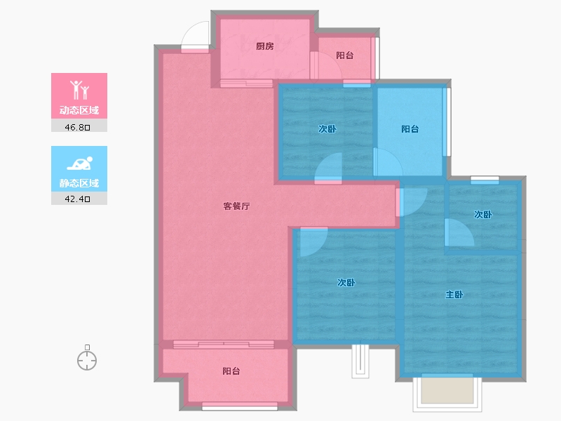 四川省-南充市-科华北辰天璞-78.91-户型库-动静分区