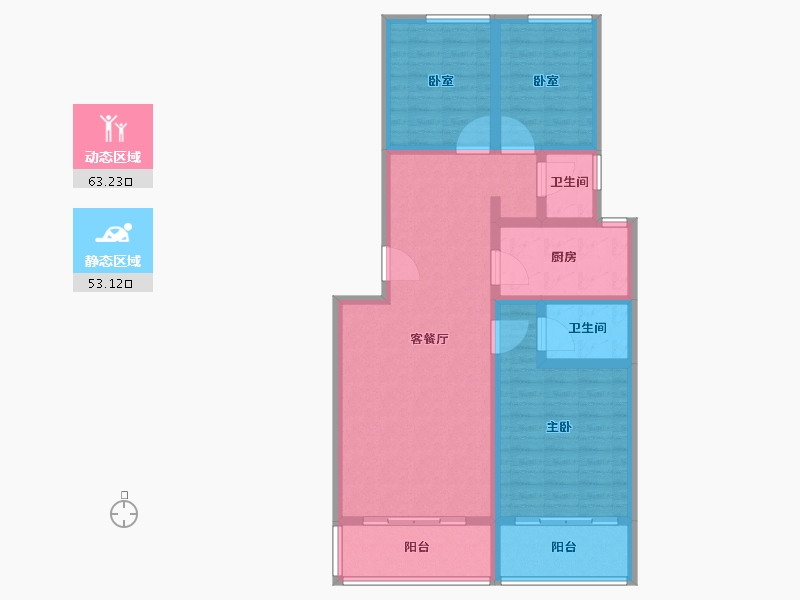 山东省-菏泽市-城建翰林华庭-104.01-户型库-动静分区