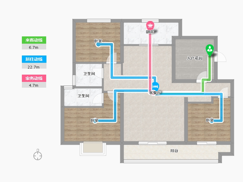 山东省-泰安市-智谷·时代云著-102.84-户型库-动静线