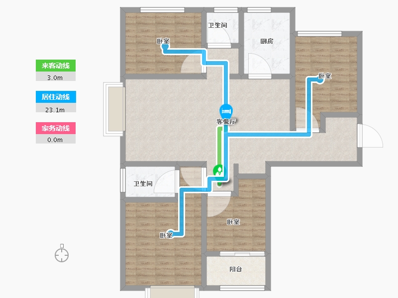 山东省-菏泽市-城建翰林华庭-117.60-户型库-动静线