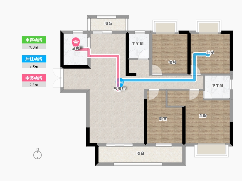 湖南省-衡阳市-中建和城壹品-108.05-户型库-动静线