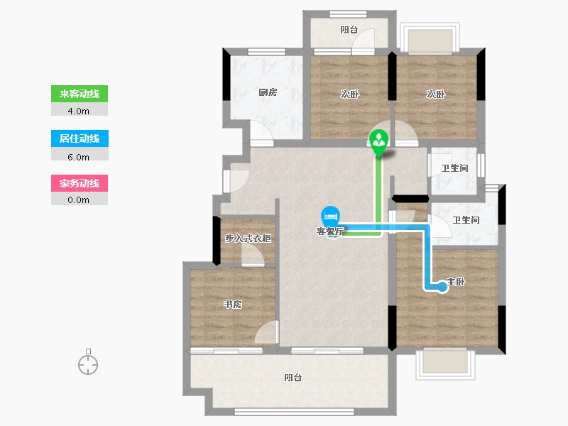 四川省-南充市-天恒蘭臺壹号-97.22-户型库-动静线