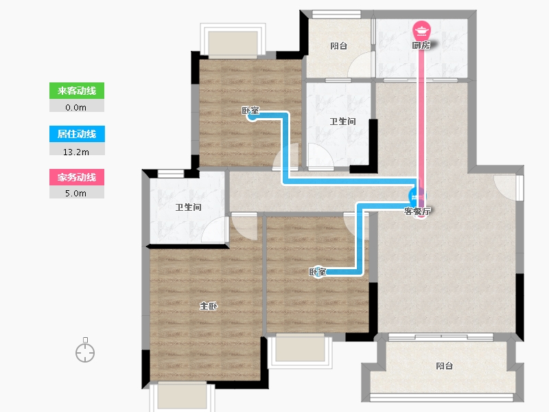 四川省-绵阳市-羌多娜溪院-96.31-户型库-动静线