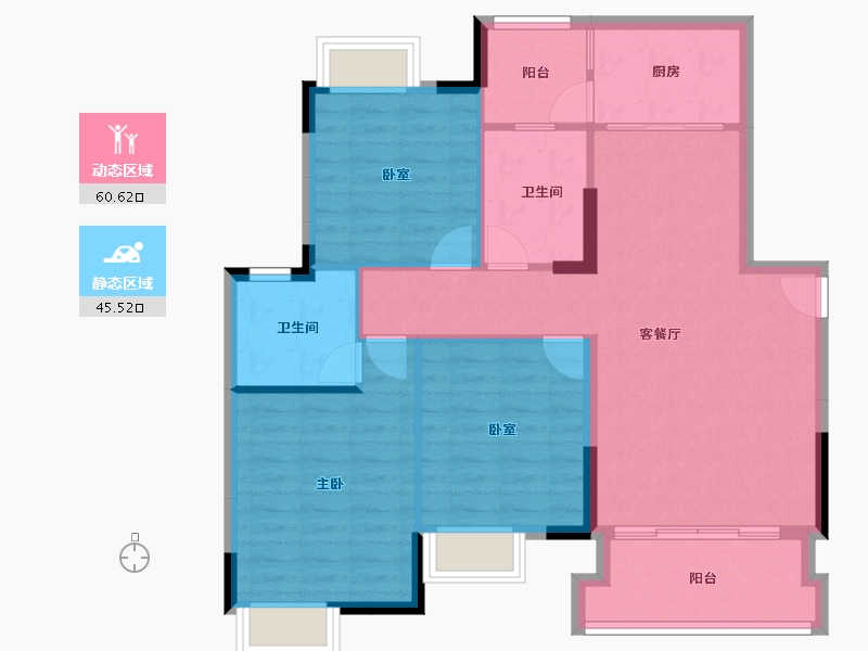 四川省-绵阳市-羌多娜溪院-96.31-户型库-动静分区