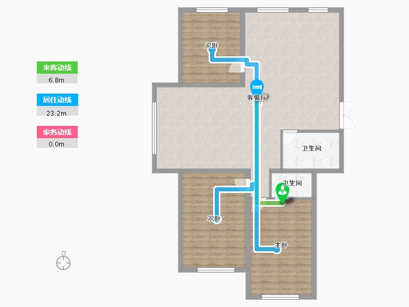 黑龙江省-黑河市-华泰東城御府-119.69-户型库-动静线