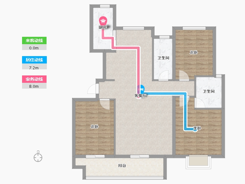 山东省-泰安市-宏尚·江山里-104.70-户型库-动静线