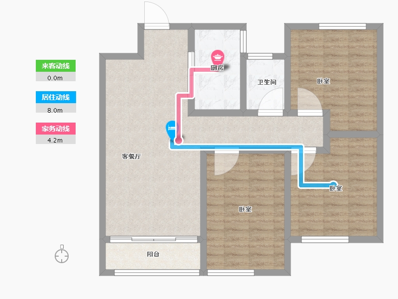 山东省-菏泽市-城建翰林华庭-83.99-户型库-动静线