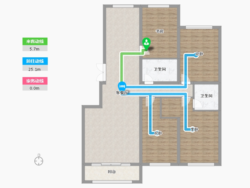 黑龙江省-黑河市-华泰東城御府-131.48-户型库-动静线