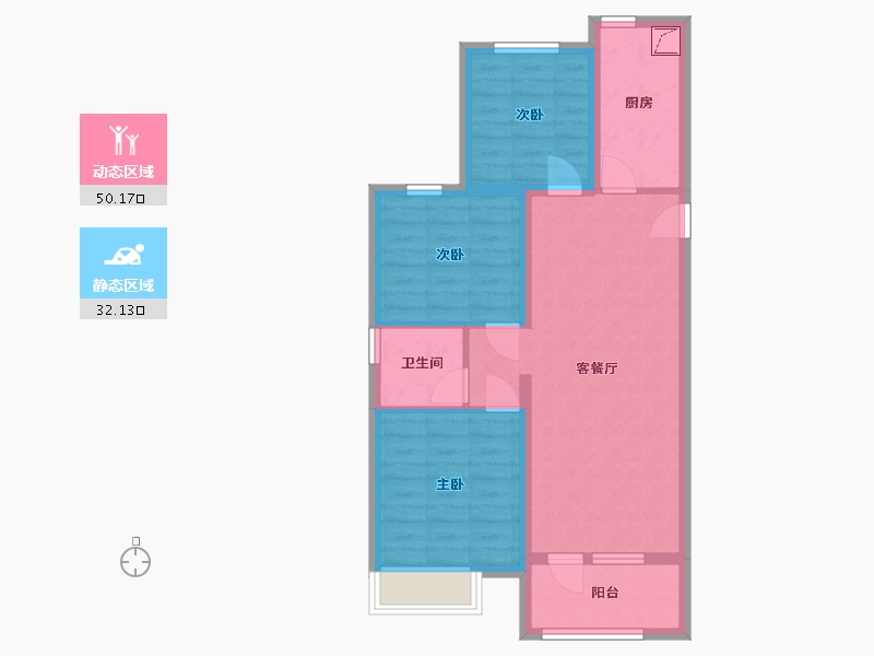 河北省-邢台市-保利云上-89.00-户型库-动静分区